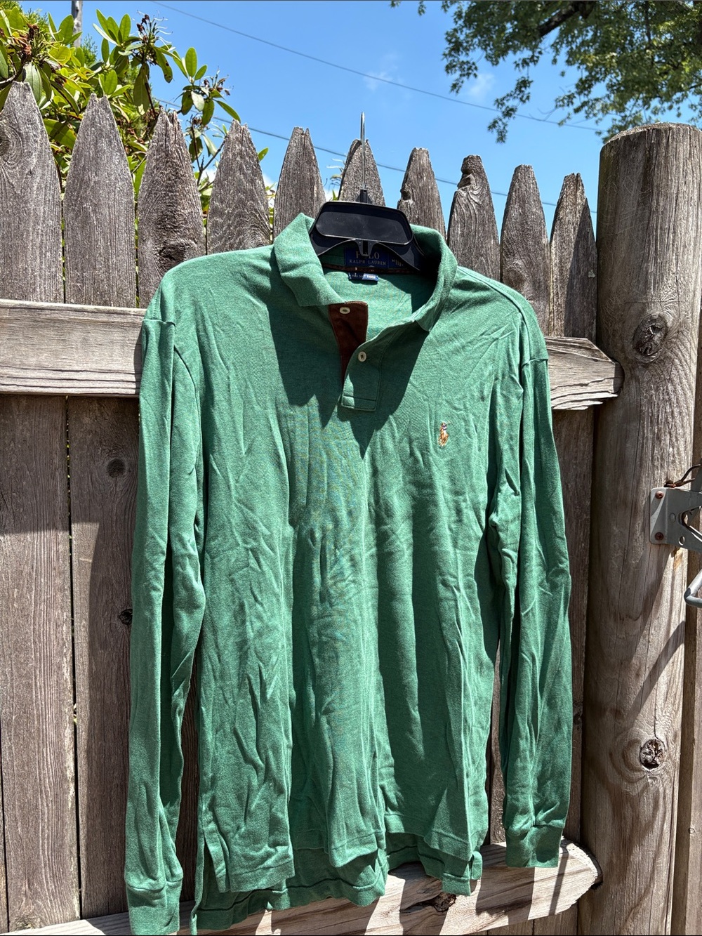 Polo Ralph Lauren medium Pima cotton long sleeve polo.